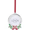 image:imageLenox Christmas Tree Ornaments Holly Frame Silverplated Ornament Round Picture Frame Red Ribbon for Hanging Christmas Decor Tree Decor Family Picture Ornaments Silver 1Piece 25x35Inch