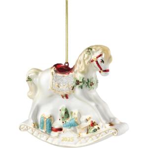 image:imageLenox 898512 2025 Blown Glass Babys 1st Rocking Horse Ornament Christmas Holiday Decorations