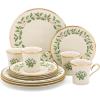 image:imageLenox 897744 Holiday Tree Accent Plates Service For 4 Christmas Dishes Dinnerware Set12Piece Dinnerware Set Includes Mugs