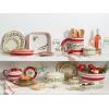 image:imageLenox 897744 Holiday Tree Accent Plates Service For 4 Christmas Dishes Dinnerware Set12Piece Dinnerware Set Includes Mugs