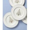 image:imageLenox 897868 Federal Platinum Tree Accent Plates Service For 4 Christmas Dishes Dinnerware Set Holiday