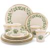 image:imageLenox 897744 Holiday Tree Accent Plates Service For 4 Christmas Dishes Dinnerware Set12Piece Dinnerware Set Includes Mugs