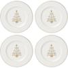 image:imageLenox 897868 Federal Platinum Tree Accent Plates Service For 4 Christmas Dishes Dinnerware Set Holiday