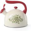 image:imageLenox 897976 Holiday Metal Tea Kettle Christmas Festive Kitchen Decor