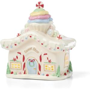 image:imageLenox 897730 WhoVille Sweet Shop LightUp Figurine The Grinch Christmas Decor Indoor 525 x 625inches 3 AAA Batteries RequiredFigurine  Sweet Shop