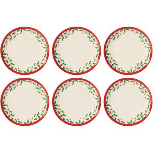 image:imageLenox 897744 Holiday Tree Accent Plates Service For 4 Christmas Dishes Dinnerware SetAccent Plates  Set of 6