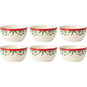 image:imageLenox 897744 Holiday Tree Accent Plates Service For 4 Christmas Dishes Dinnerware SetDessert Bowls  Set of 6