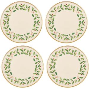 image:imageLenox 897744 Holiday Tree Accent Plates Service For 4 Christmas Dishes Dinnerware SetDinner Plates  Set of 4