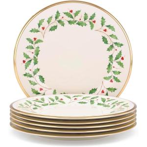 image:imageLenox 897744 Holiday Tree Accent Plates Service For 4 Christmas Dishes Dinnerware SetDinner Plates  Set of 6