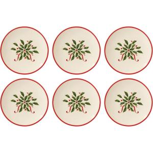 image:imageLenox 897744 Holiday Tree Accent Plates Service For 4 Christmas Dishes Dinnerware SetParty Plates  Set of 6