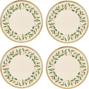 image:imageLenox 897744 Holiday Tree Accent Plates Service For 4 Christmas Dishes Dinnerware SetSalad Plates  Set of 4