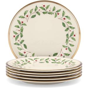 image:imageLenox 897744 Holiday Tree Accent Plates Service For 4 Christmas Dishes Dinnerware SetSalad Plates  Set of 6