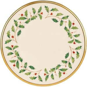 image:imageLenox 897744 Holiday Tree Accent Plates Service For 4 Christmas Dishes Dinnerware SetSaladDessert Plate