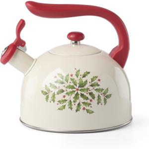 image:imageLenox 897976 Holiday Metal Tea Kettle Christmas Festive Kitchen Decor