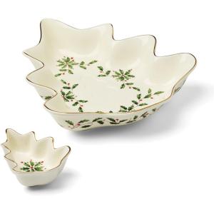 image:imageLenox 898187 Holiday Tree Chip amp Dip Set Christmas Dishes Festive Serveware