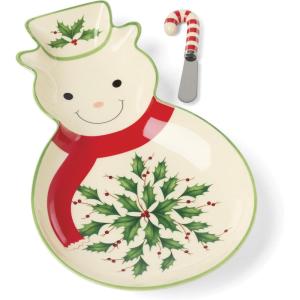 image:imageLenox 898269 Holiday Tray with Spreader Christmas Serveware Festive Dcor