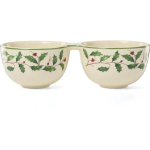 image:imageLenox 898270 Holiday Double Dip Bowl Christmas Dishes Festive Serveware