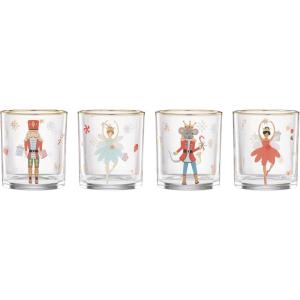 image:imageLenox 898402 Nutcracker Ballet Double Old Fashioned Glasses Set of 4 Christmas Cocktail Glass Holiday Whiskey