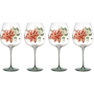 image:imageLenox Glassware Butterfly Meadow Balloon Wine Glasses Set of 4 26Ounce Capacity Made From Glass Dishwasher Safe Drinking Glasses Set Cocktail Glass Home and Kitchen Clear 4 Pieces