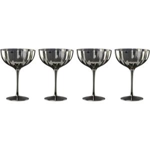 image:imageLenox Glassware Curva Luxe Coupe Set Of 4 Service For 4 Made From Glass Dishwasher Safe Drinking Glasses Home And Kitchen Cocktail Glass Glasses Drinking Set Home And Kitchen Gray 4 Pieces