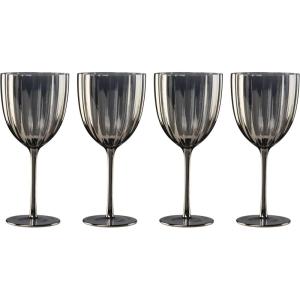 image:imageLenox Glassware Curva Luxe All Purpose Wine Set Of 4 Service For 4 Made From Glass Dishwasher Safe Drinking Glasses Home And Kitchen Wine Glasses Glass Cups Home And Kitchen Gray 4 Pieces