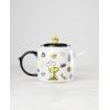 image:imageLenox Teapot Chef Snoopy Teapot Made Of Ceramic Porcelain Dishwasher Safe Tea Kettle Tea Pot Home And Kitchen Stovetop Kettle Chef Snoopy Design MultiColored 1 Piece 40 Ounce Capacity