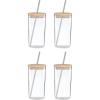 image:imageLenox Drinkware Tuscany Cls Cold Beverage Set Of 4 Service For 4 Glass Material Dishwasher Safe Includes Lids Tea And Coffee Glasses Drinking Glasses Glass Cups With Lids Clear 4 Piece