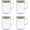 image:imageLenox Drinkware Tuscany Cls Hot Beverage Set Of 4 Service For 4 Glass Material Dishwasher Safe Includes Lids Tea And Coffee Glasses Drinking Glasses Glass Cups With Lids Clear 4 Piece