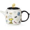 image:imageLenox Teapot Chef Snoopy Teapot Made Of Ceramic Porcelain Dishwasher Safe Tea Kettle Tea Pot Home And Kitchen Stovetop Kettle Chef Snoopy Design MultiColored 1 Piece 40 Ounce Capacity
