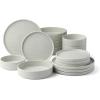 image:imageLenox Dinnerware Sets Modulus Vapor 18Piece Dinnerware Set Service For 6 Porcelain Material Dishwasher Safe Microwave Safe Bowls Plates And Bowls Dinner Dishes Plates White 18 PieceVapor