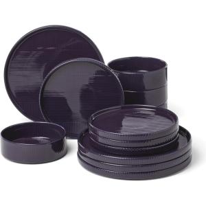 image:imageLenox Dinnerware Sets Modulus Vapor 18Piece Dinnerware Set Service For 6 Porcelain Material Dishwasher Safe Microwave Safe Bowls Plates And Bowls Dinner Dishes Plates White 18 PieceNightshade
