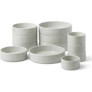 image:imageLenox Dinnerware Sets Modulus Vapor 18Piece Dinnerware Set Service For 6 Porcelain Material Dishwasher Safe Microwave Safe Bowls Plates And Bowls Dinner Dishes Plates White 18 PieceVapor