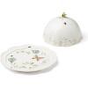image:imageLenox Home And Kitchen Butterfly Meadow Beehive Covered Butter Dish Porcelain Material Butter Dish With Lid For Countertop Kitchen Decor And Accessories Butterfly And Flowers White 1 PieceCasual