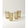 image:imageLenox Drinkware Homespun Amber Tall Tumbler Set of 4 Service For 4 Glass Material Dishwasher Safe Glassware Drinking Glasses Set Home Kitchen and Dining Amber 4 Pieces 20 Ounce Capacity