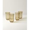 image:imageLenox Drinkware Homespun Amber Tall Tumbler Set of 4 Service For 4 Glass Material Dishwasher Safe Glassware Drinking Glasses Set Home Kitchen and Dining Amber 4 Pieces 20 Ounce Capacity