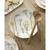 image:imageLenox Dinnerware Set Wildflowers Salad Bowl with Servers Set Service For 1 Dishwasher and Microwave Safe Stoneware Material Wooden Servers Mixing Bowl Kitchen and Dining White 3 Pieces