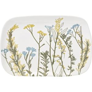 image:imageLenox Home And Kitchen Wildflowers Hors dOeuvres Tray Stoneware Material Serving Tray Dishwasher amp Microwave Safe Table Decor Wild Flower Design Serving PlatterWhite 1 Piece 11 Inch Length