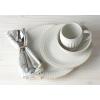 image:imageLenox Dinnerware Sets French Perle Groove White 24Piece Dinnerware Set Service For 8 Stoneware Dishwasher Safe Microwave Safe Bowls Plates And Bowls Dinner Dishes Plates White 24 Piece4Piece Place Setting