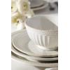 image:imageLenox Dinnerware Sets French Perle Groove White 24Piece Dinnerware Set Service For 8 Stoneware Dishwasher Safe Microwave Safe Bowls Plates And Bowls Dinner Dishes Plates White 24 PieceDinner Plates  Set of 4
