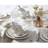 image:imageLenox Dinnerware Sets French Perle Groove White 24Piece Dinnerware Set Service For 8 Stoneware Dishwasher Safe Microwave Safe Bowls Plates And Bowls Dinner Dishes Plates White 24 PieceDinner Plates  Set of 4
