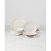 image:imageLenox Dinnerware Sets French Perle Groove White 24Piece Dinnerware Set Service For 8 Stoneware Dishwasher Safe Microwave Safe Bowls Plates And Bowls Dinner Dishes Plates White 24 Piece12Piece Place Setting  Pasta Bowl