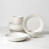 image:imageLenox Dinnerware Sets French Perle Groove White 24Piece Dinnerware Set Service For 8 Stoneware Dishwasher Safe Microwave Safe Bowls Plates And Bowls Dinner Dishes Plates White 24 Piece12Piece Dinnerware Set Bowls