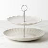 image:imageLenox Dinnerware Sets French Perle Scallop White 18Piece Dinnerware Set Service For 6 Stoneware Material Dishwasher Safe Microwave Safe Bowls Plates And Bowls Dinner Dishes White 18 PieceTiered Server White