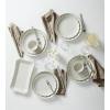 image:imageLenox Dinnerware Sets French Perle Scallop White 18Piece Dinnerware Set Service For 6 Stoneware Material Dishwasher Safe Microwave Safe Bowls Plates And Bowls Dinner Dishes White 18 PieceAccent Plates  Set of 4