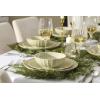 image:imageLenox Stoneware Dinnerware Sets For 6 French Perle Scallop Matcha 18Piece Dinnerware Set Service For 6 Dishwasher Safe Ceramic Plates Stoneware Dinner Plates and Bowls Sets Green 18 Piece