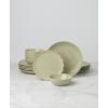 image:imageLenox Stoneware Dinnerware Sets For 6 French Perle Scallop Matcha 18Piece Dinnerware Set Service For 6 Dishwasher Safe Ceramic Plates Stoneware Dinner Plates and Bowls Sets Green 18 Piece