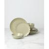 image:imageLenox Stoneware Dinnerware Sets French Perle Scallop Matcha 12Piece Dinnerware Set Service For 4 Green Dishes Set for 4 Dishwasher Safe Stoneware Dinner Plates and Bowls Sets Green 12 Piece
