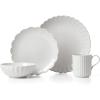 image:imageLenox Dinnerware Sets French Perle Scallop White 18Piece Dinnerware Set Service For 6 Stoneware Material Dishwasher Safe Microwave Safe Bowls Plates And Bowls Dinner Dishes White 18 Piece4Piece Place Setting White