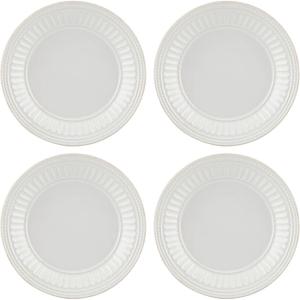 image:imageLenox Dinnerware Sets French Perle Groove White 24Piece Dinnerware Set Service For 8 Stoneware Dishwasher Safe Microwave Safe Bowls Plates And Bowls Dinner Dishes Plates White 24 PieceDessert Plates  Set of 4