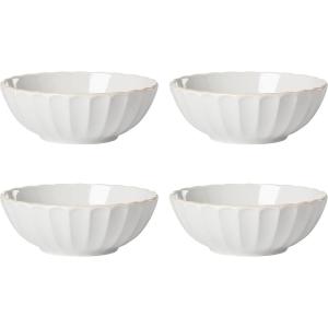 image:imageLenox Dinnerware Sets French Perle Scallop White 18Piece Dinnerware Set Service For 6 Stoneware Material Dishwasher Safe Microwave Safe Bowls Plates And Bowls Dinner Dishes White 18 PieceAllPurpose Bowls  Set of 4